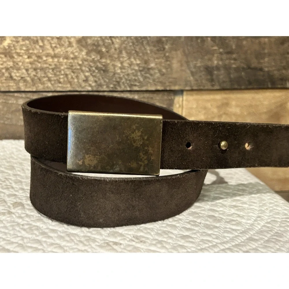 Banana‎ Republic Men's Brown Adjustable Dress Belt Brass Buckle Solid Size 34